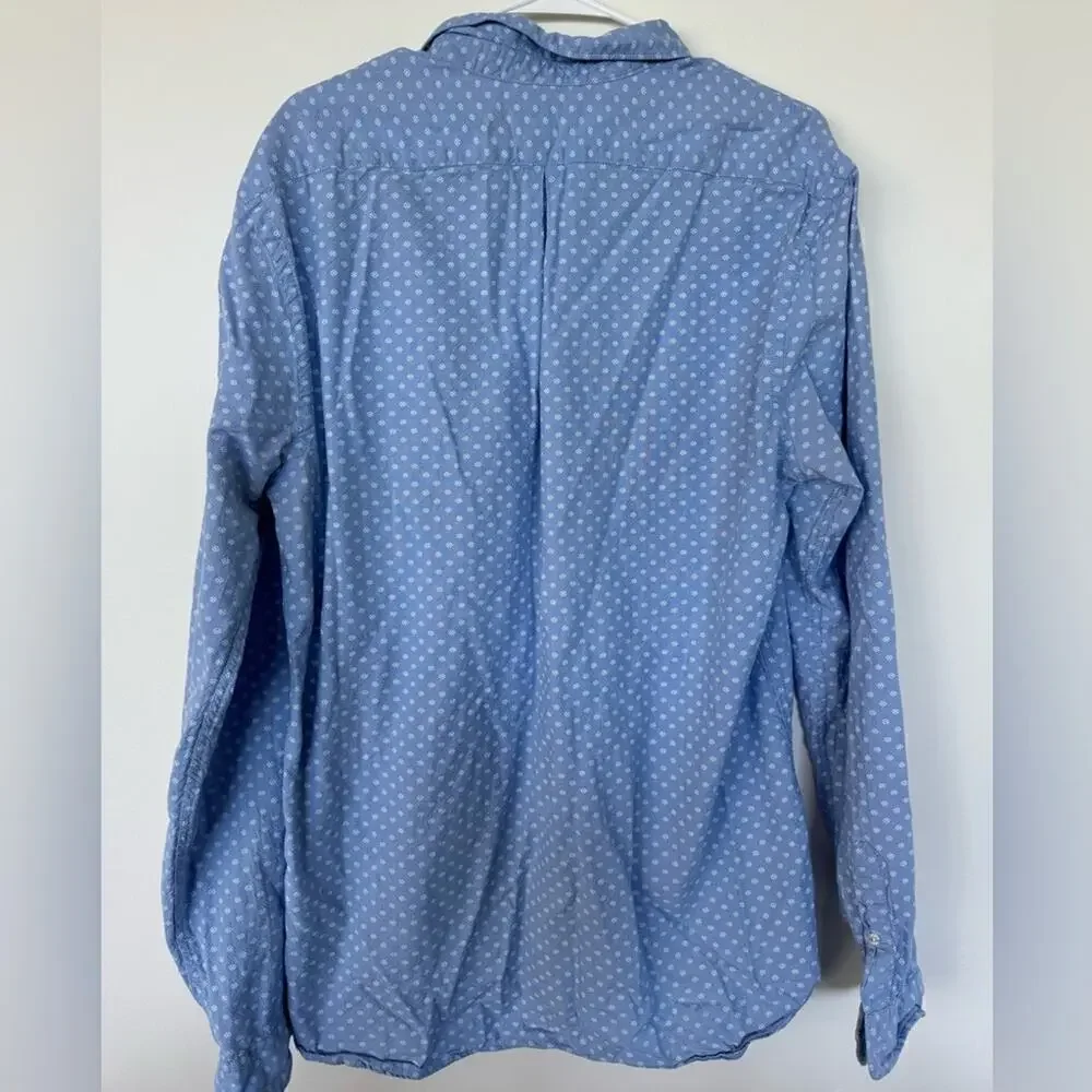 Scotch & Soda Blue White Button Down Shirt Large